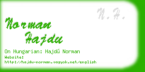 norman hajdu business card